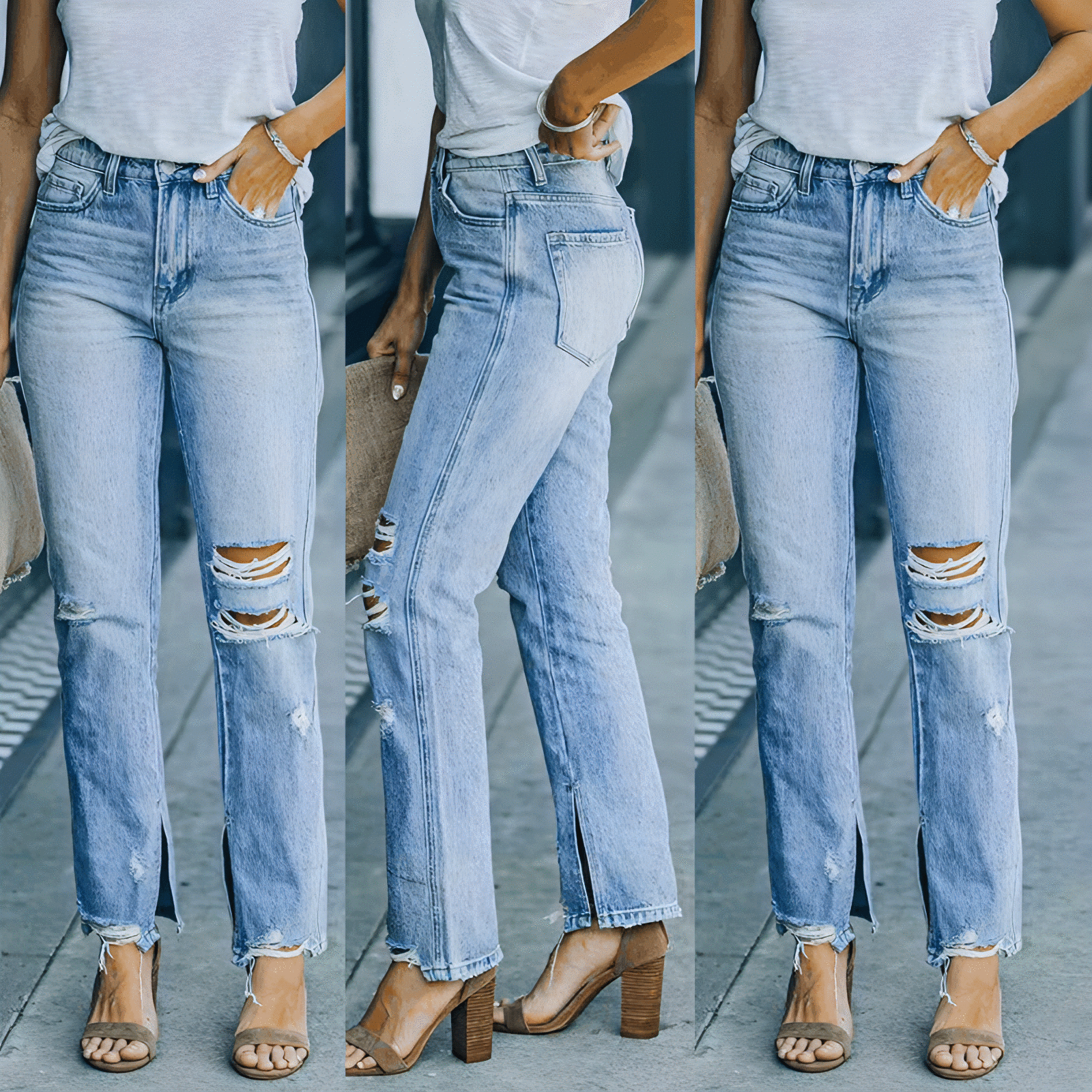 SkyFade™ - Fashion Street Washed Jeans