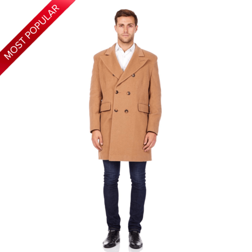 Men's Wool Blend Double Breasted Overcoat
