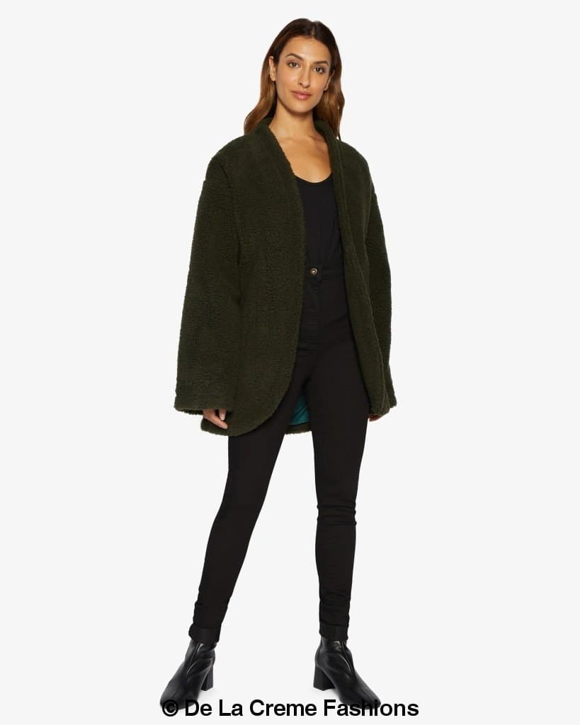 Soft Teddy Wrap Coat with Belt – Style 1917