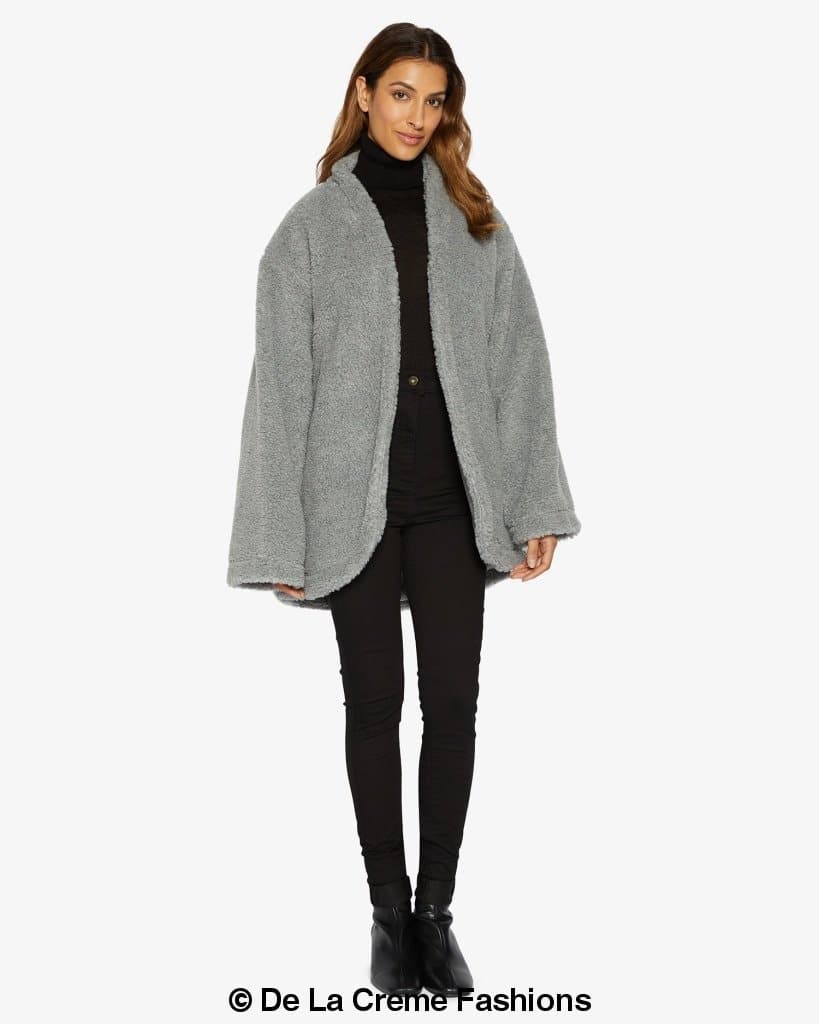 Soft Teddy Wrap Coat with Belt – Style 1917