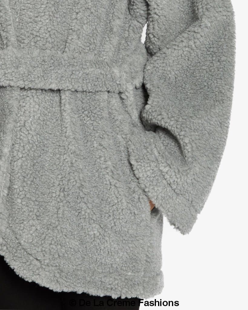 Soft Teddy Wrap Coat with Belt – Style 1917