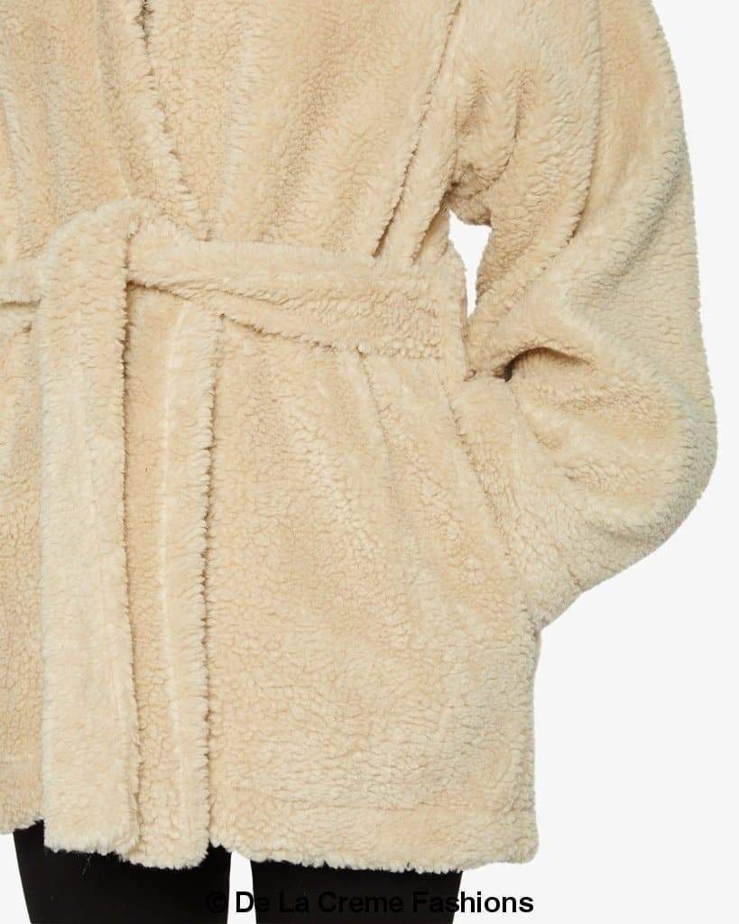 Soft Teddy Wrap Coat with Belt – Style 1917