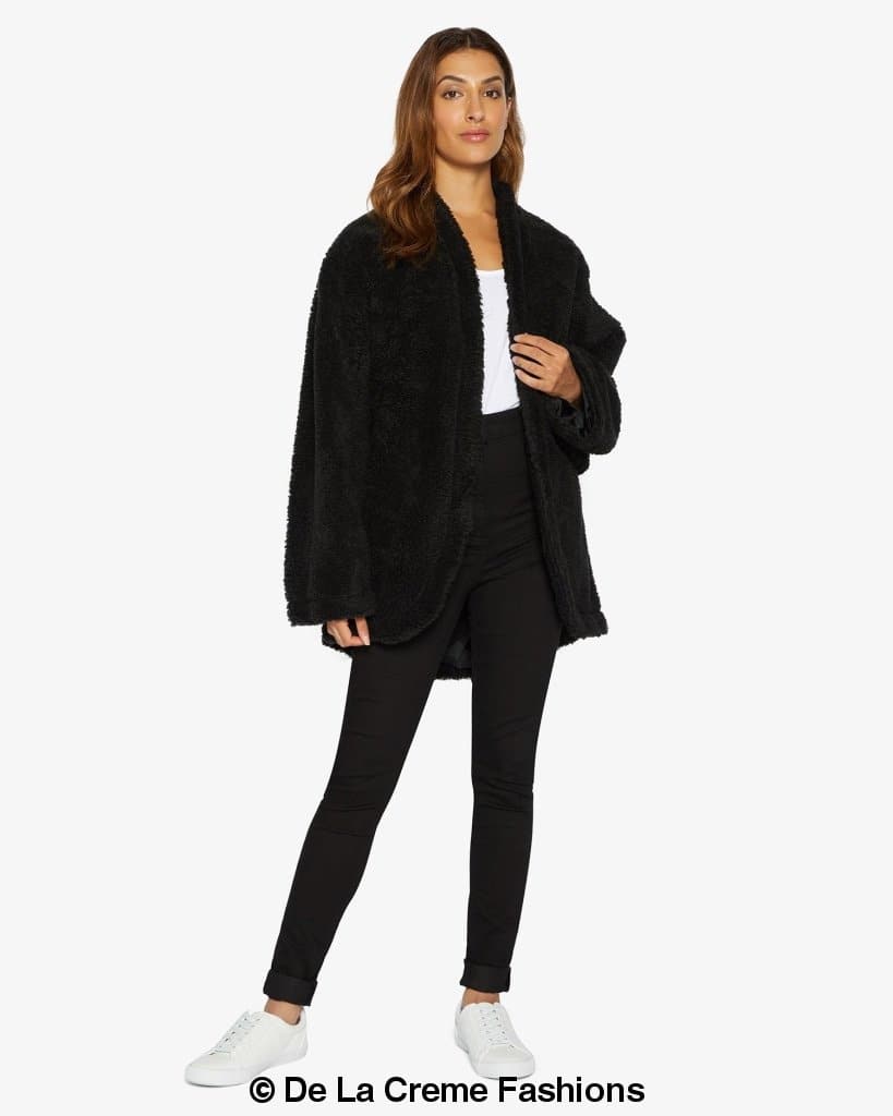 Soft Teddy Wrap Coat with Belt – Style 1917