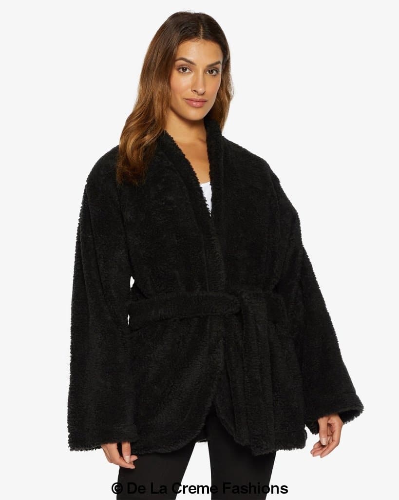 Soft Teddy Wrap Coat with Belt – Style 1917