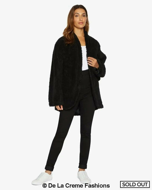 Soft Teddy Wrap Coat with Belt – Style 1917