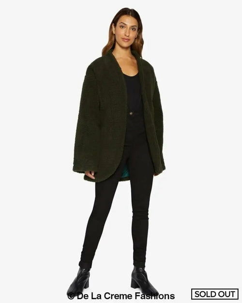 Soft Teddy Wrap Coat with Belt – Style 1917