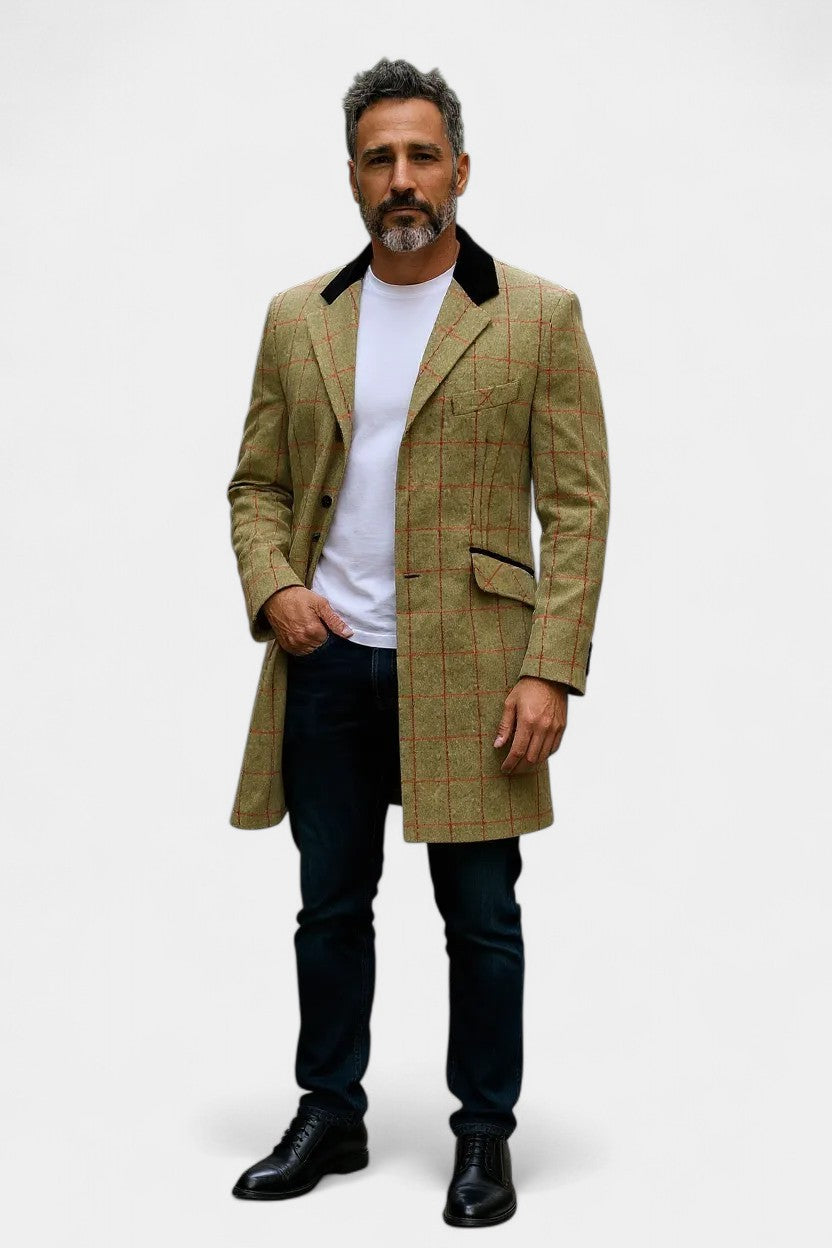 MAN Check Design Retro Mod Coat