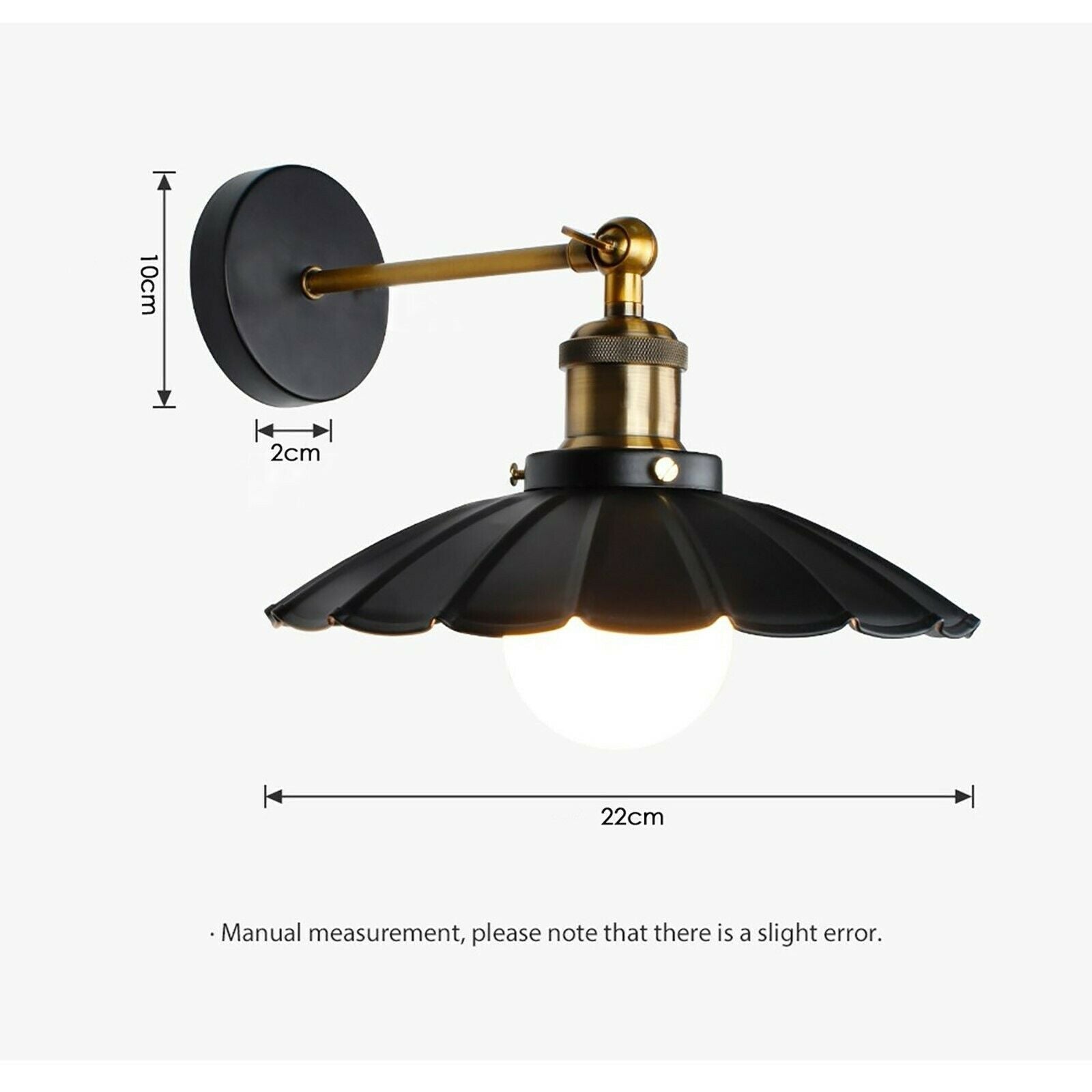 Black Wall Lights Modern Wall Lamp with Shade ~2117