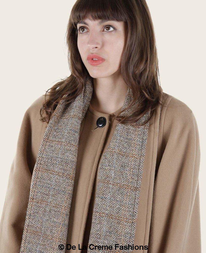 Wool & Cashmere Overcoat with Scarf Detail