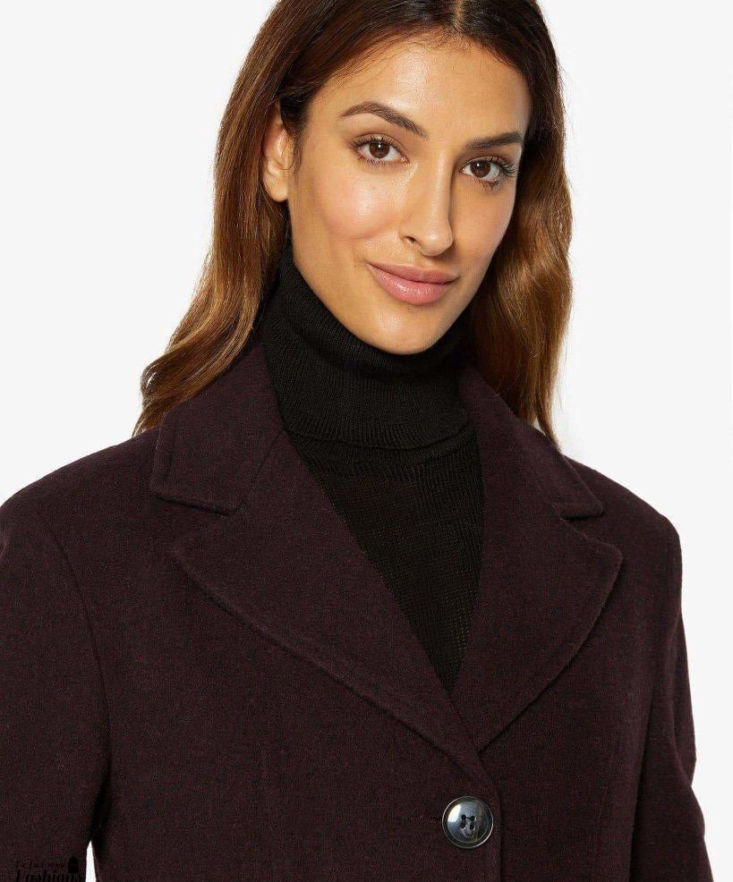 Slim Fit Wool Blend Longline Maxi Coat