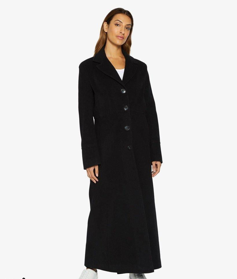 Slim Fit Wool Blend Longline Maxi Coat