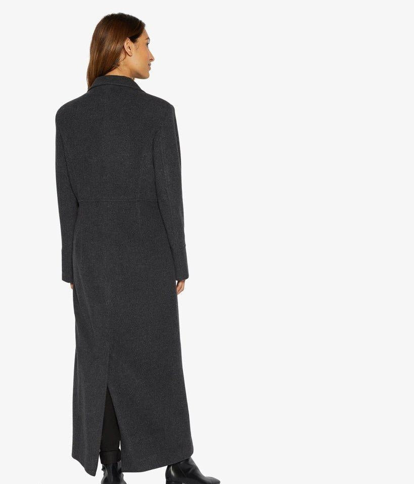 Slim Fit Wool Blend Longline Maxi Coat