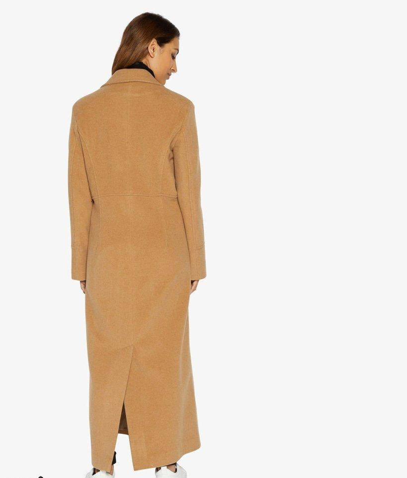 Slim Fit Wool Blend Longline Maxi Coat