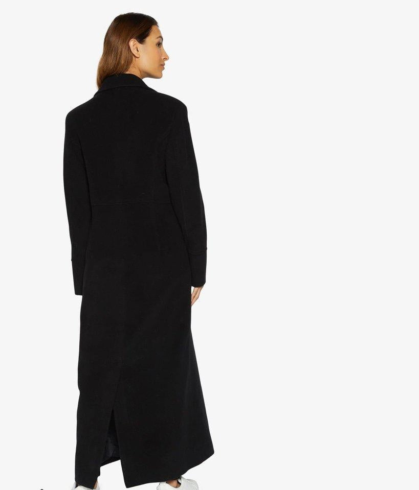 Slim Fit Wool Blend Longline Maxi Coat