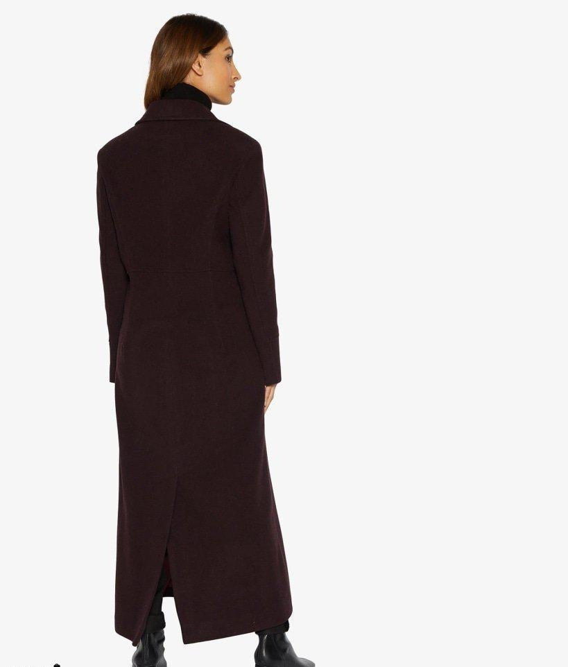 Slim Fit Wool Blend Longline Maxi Coat