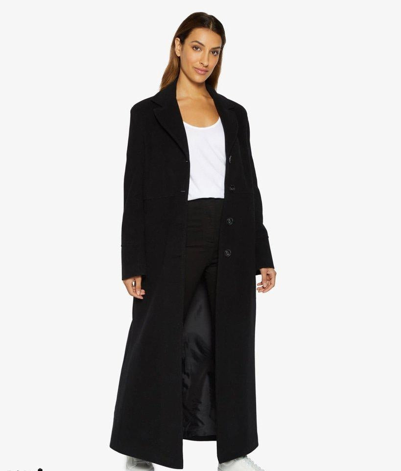 Slim Fit Wool Blend Longline Maxi Coat