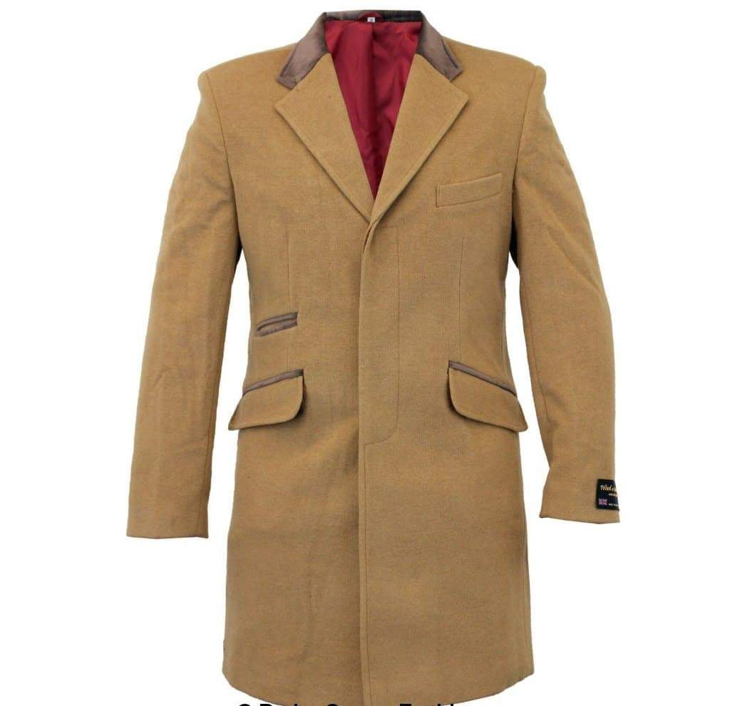 Mens Peaky Blinders Retro Mod Covert Coat