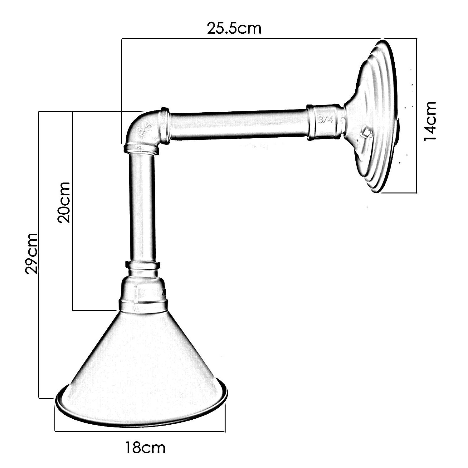 Indoor Wall Light | Pipe Light Fitting ~2607