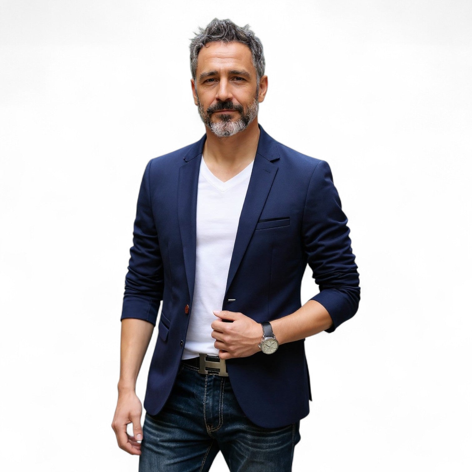 Mens One Button Slim Fit Blazer